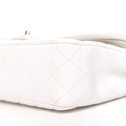 Chanel Caviar Quilted Medium Double Flap White 12 of 16