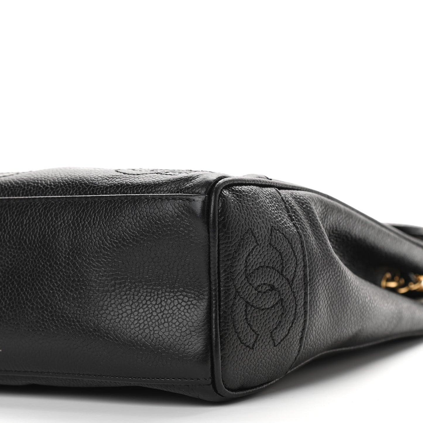 Caviar Flap Shoulder Bag Black