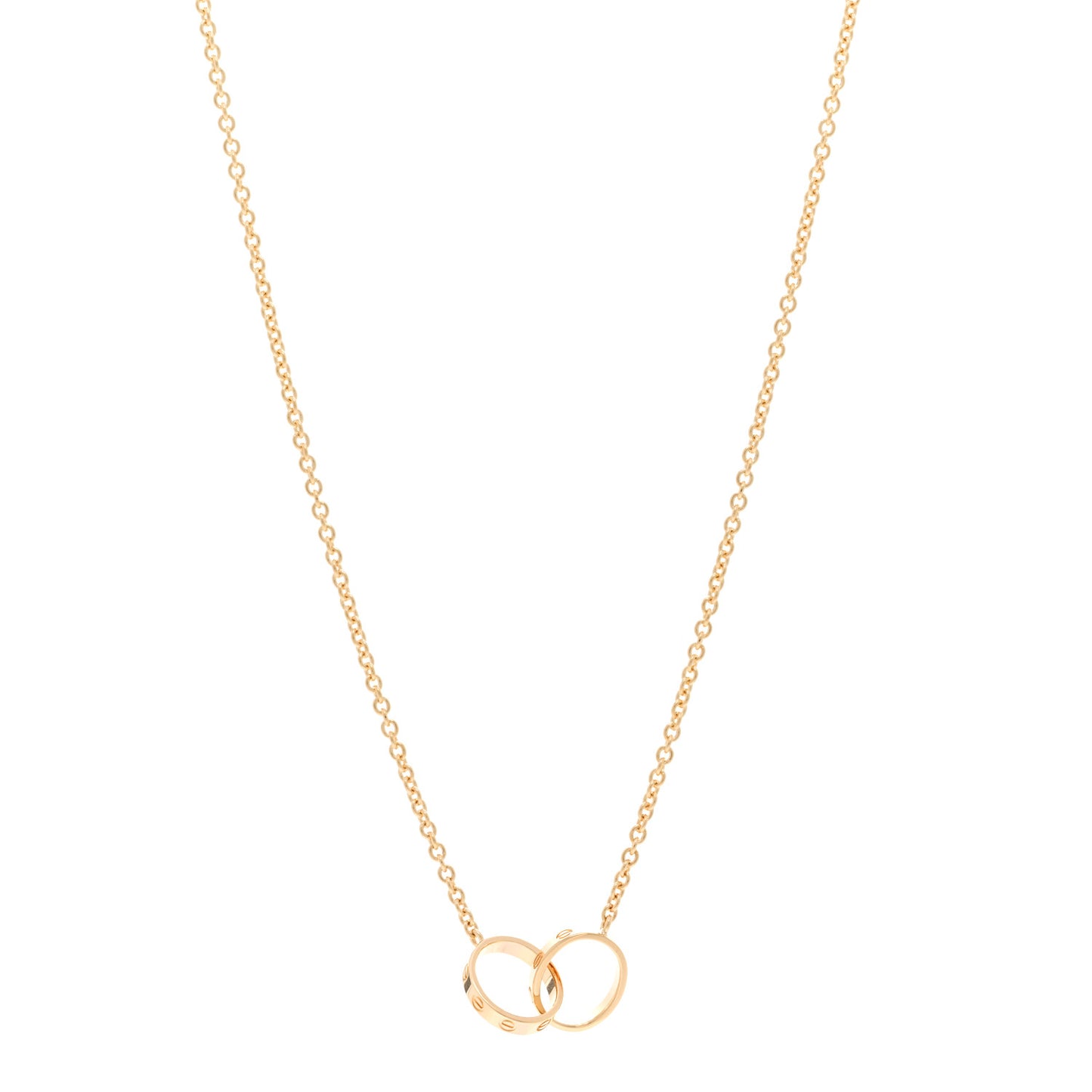 18K Yellow Gold Interlocking LOVE Necklace