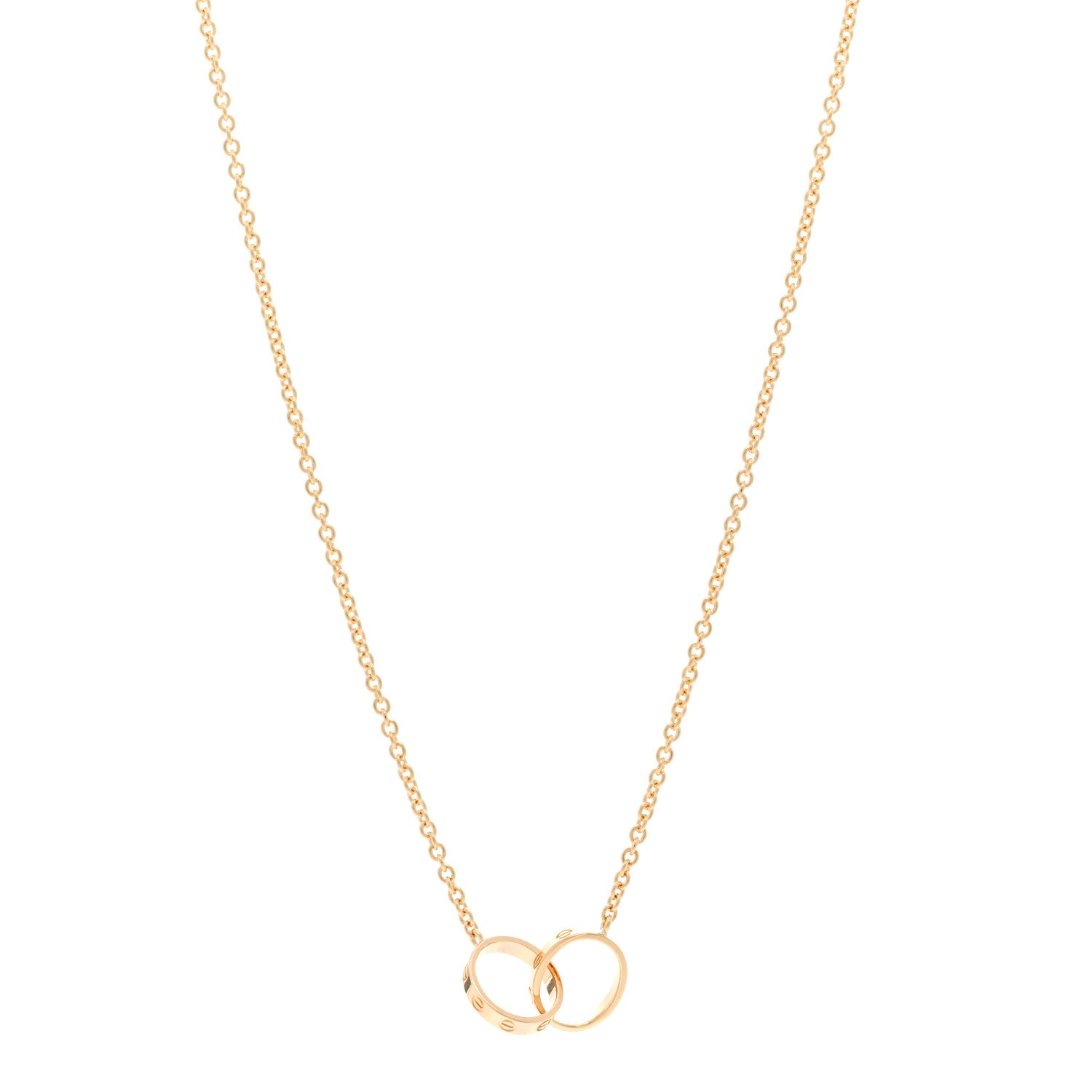 Cartier 18K Yellow Gold Interlocking LOVE Necklace 1 of 5