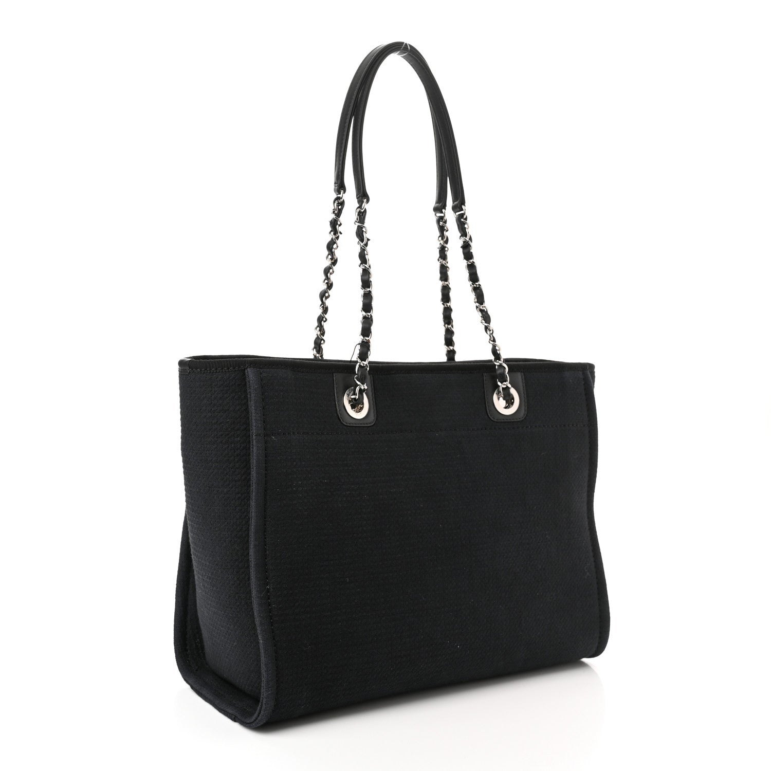 Chanel Mixed Fibers Small Deauville Tote Black 3 of 10