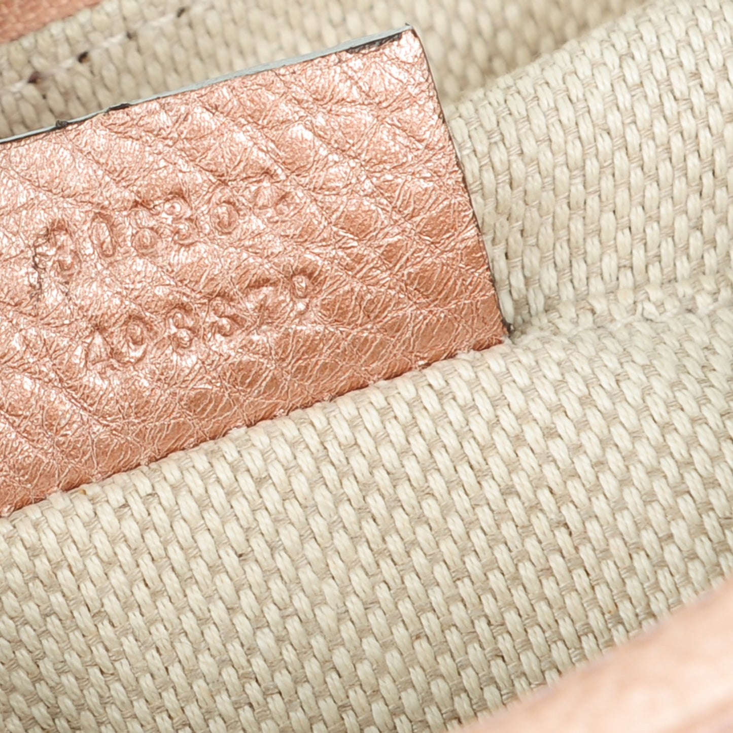 Metallic Pebbled Calfskin Small Soho Disco Bag Pink
