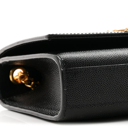 Saint Laurent Grain De Poudre Small Classic Monogram Kate Tassel Satchel Black 9 of 10