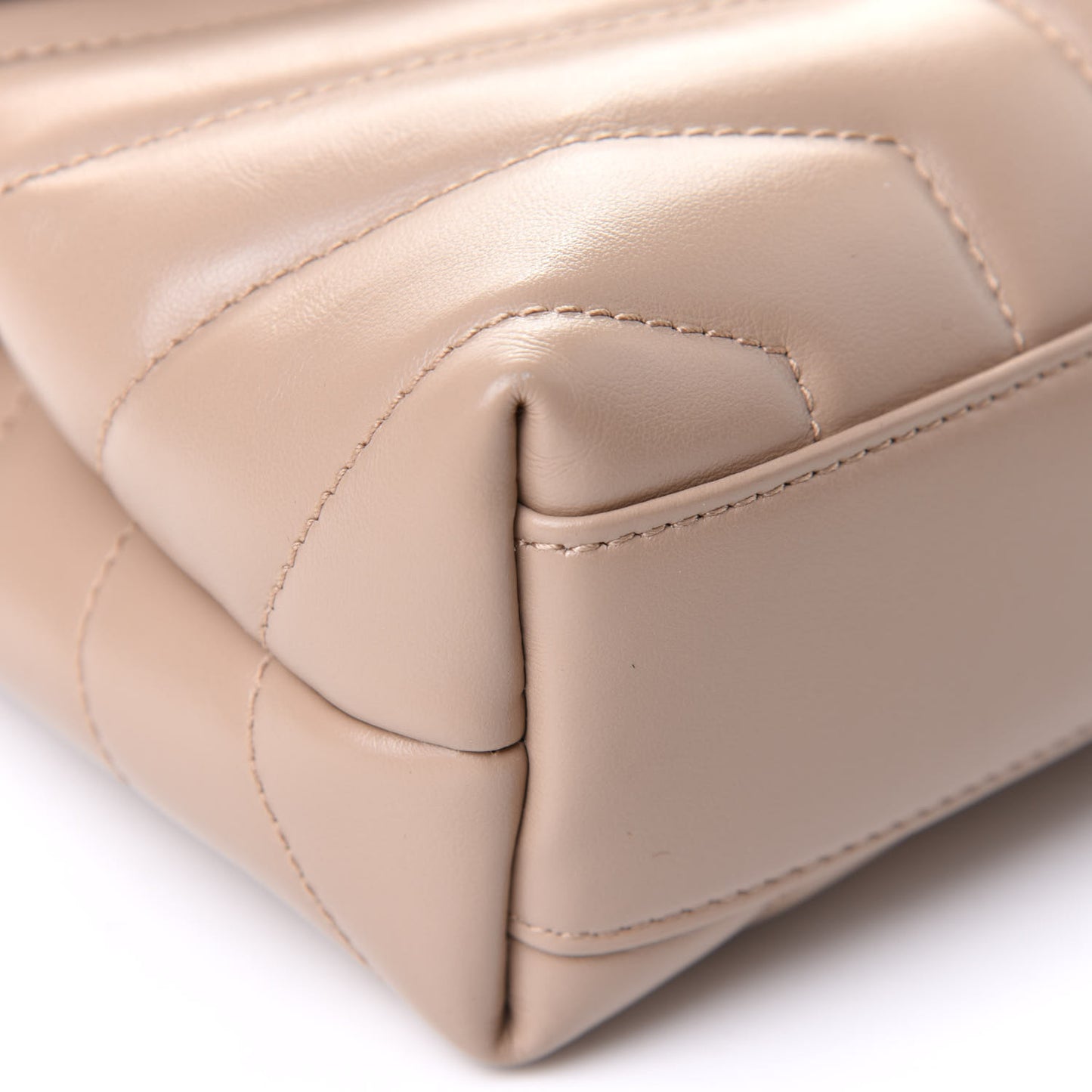 Calfskin Y Quilted Monogram Toy Loulou Crossbody Bag Dark Beige