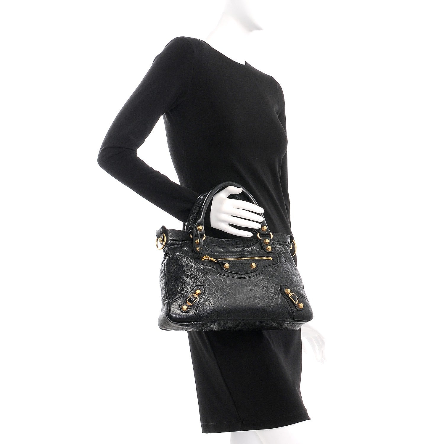 Balenciaga Agneau Giant 12 Gold Hardware Town Black 3 of 8