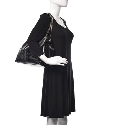 Gucci Patent Medium Soho Chain Shoulder Bag Black 2 of 9