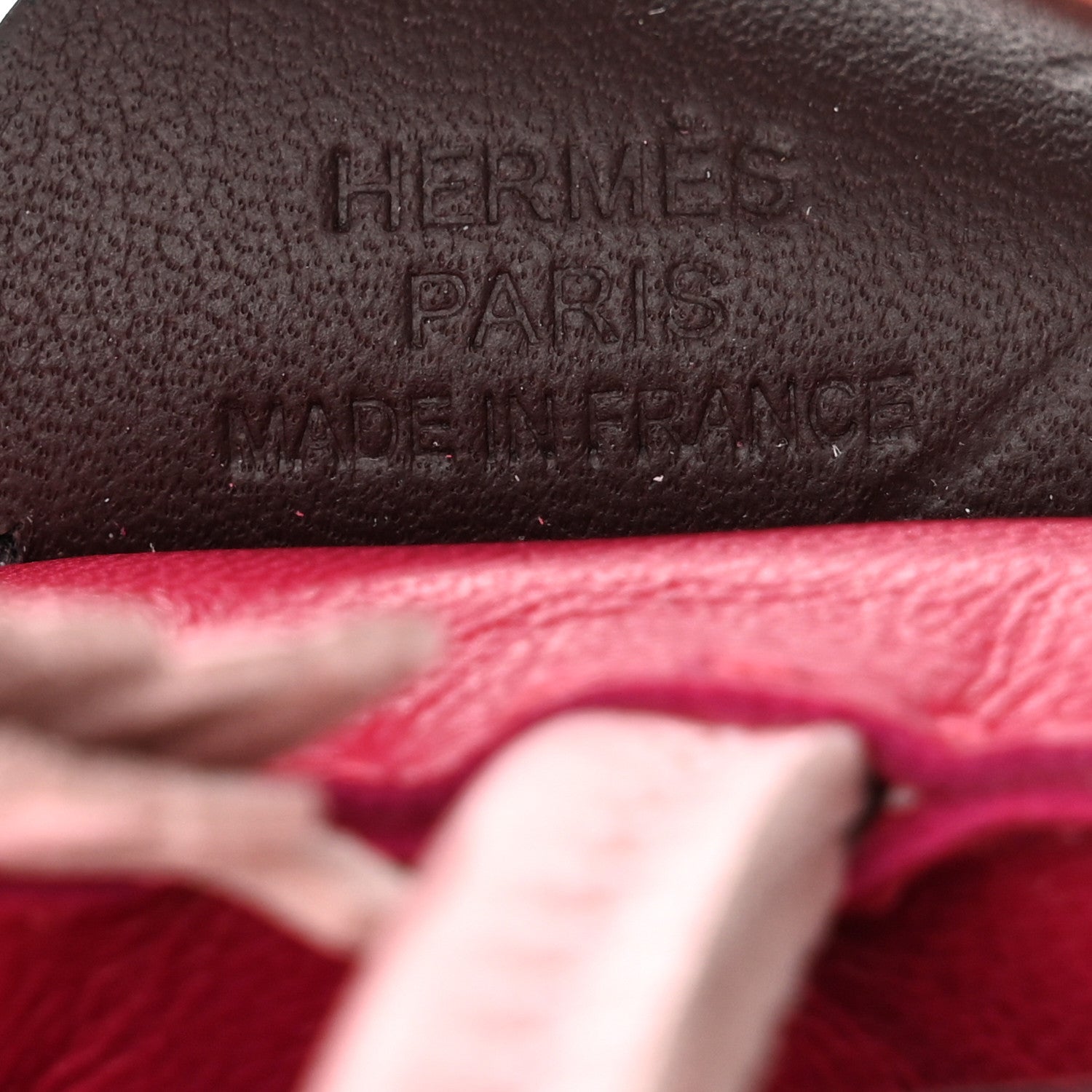 Hermes Milo Lambskin Grigri Rodeo Pegase Horse Bag Charm PM Framboise Rose Sakura Rouge Sellier 3 of 4