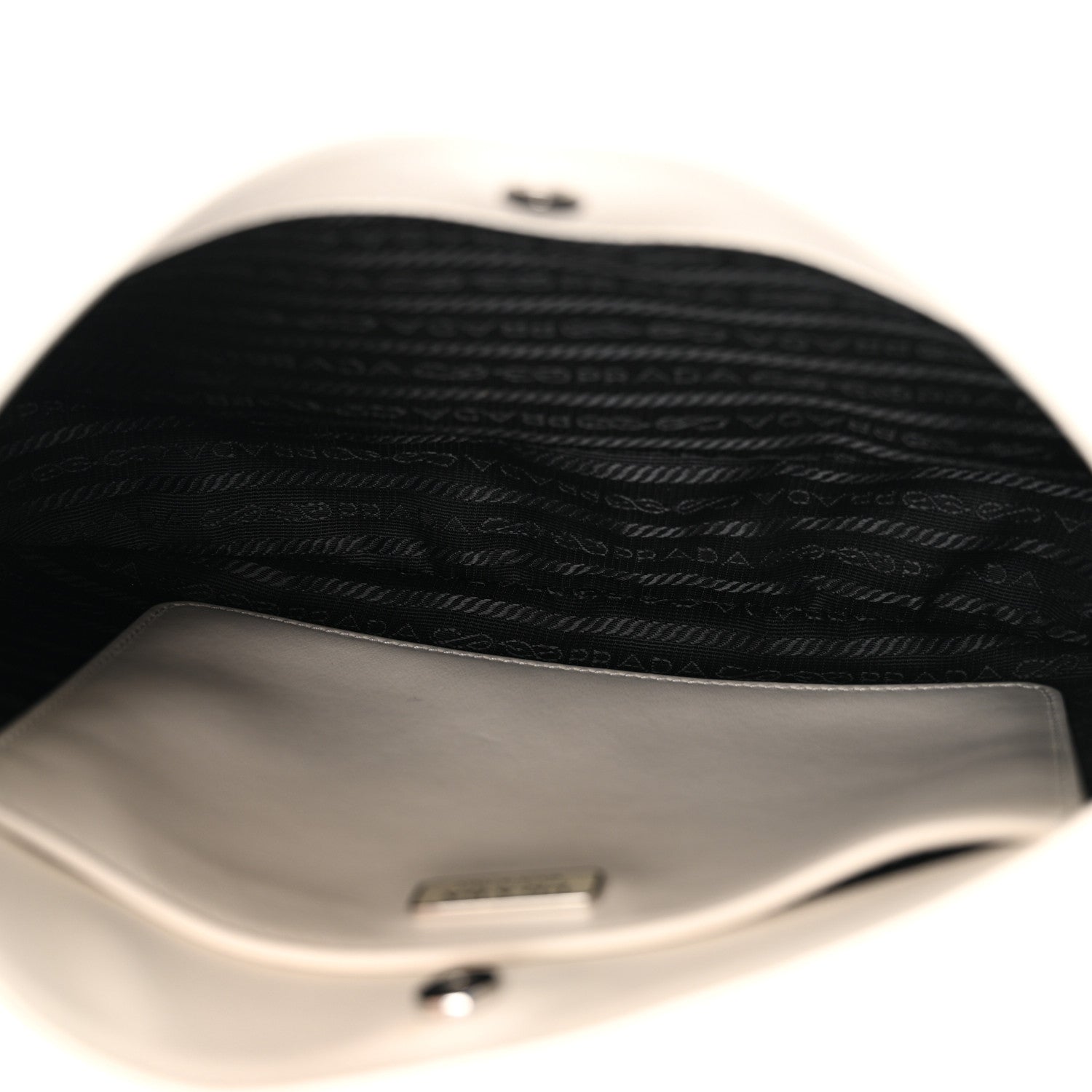 Prada Spazzolato Cleo Shoulder Bag White 5 of 10
