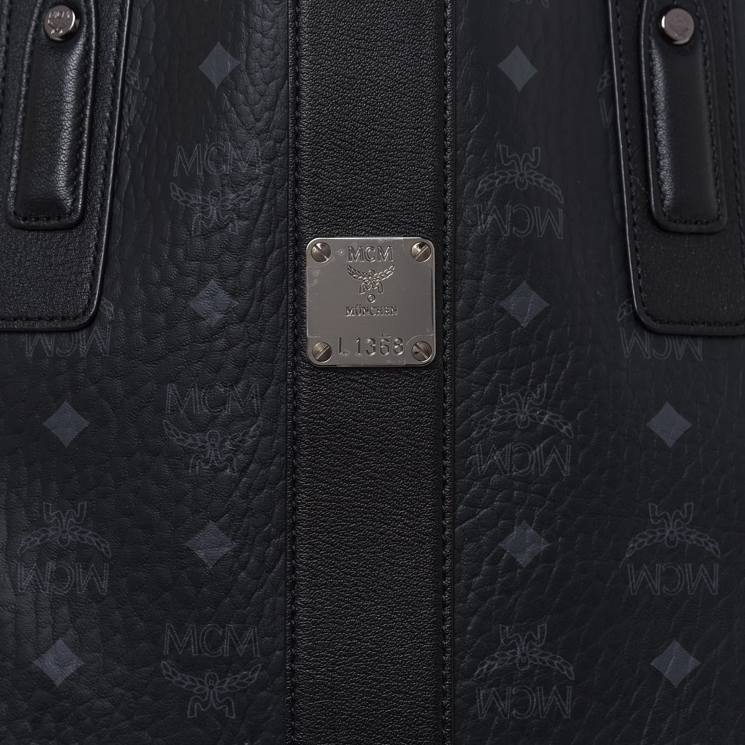 MCM Visetos Medium Liz Reversible Shopper Tote Black 6 of 20