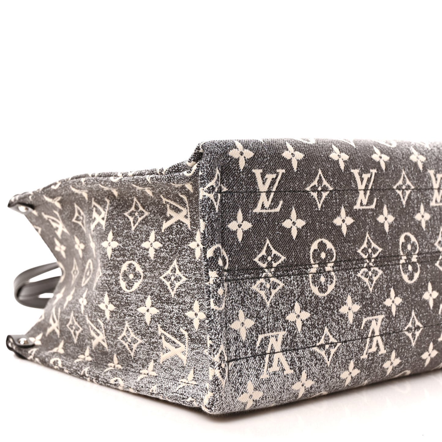 Monogram Jacquard Denim Onthego MM Gray