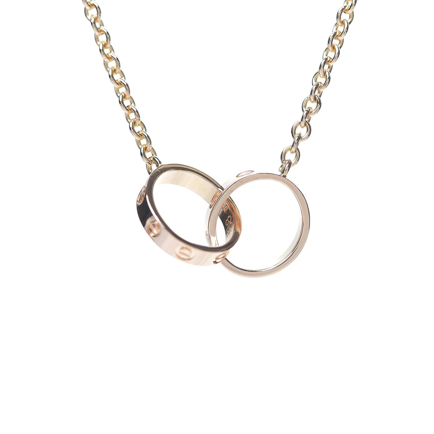 18K Pink Gold Interlocking LOVE Necklace