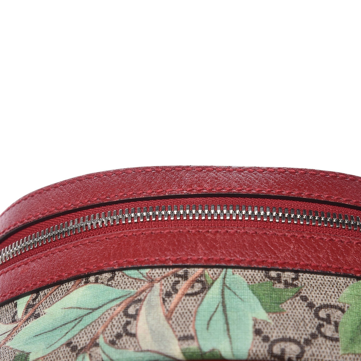 Gucci GG Supreme Monogram Tian Web Small Day Backpack Beige Multicolor Red 15 of 16