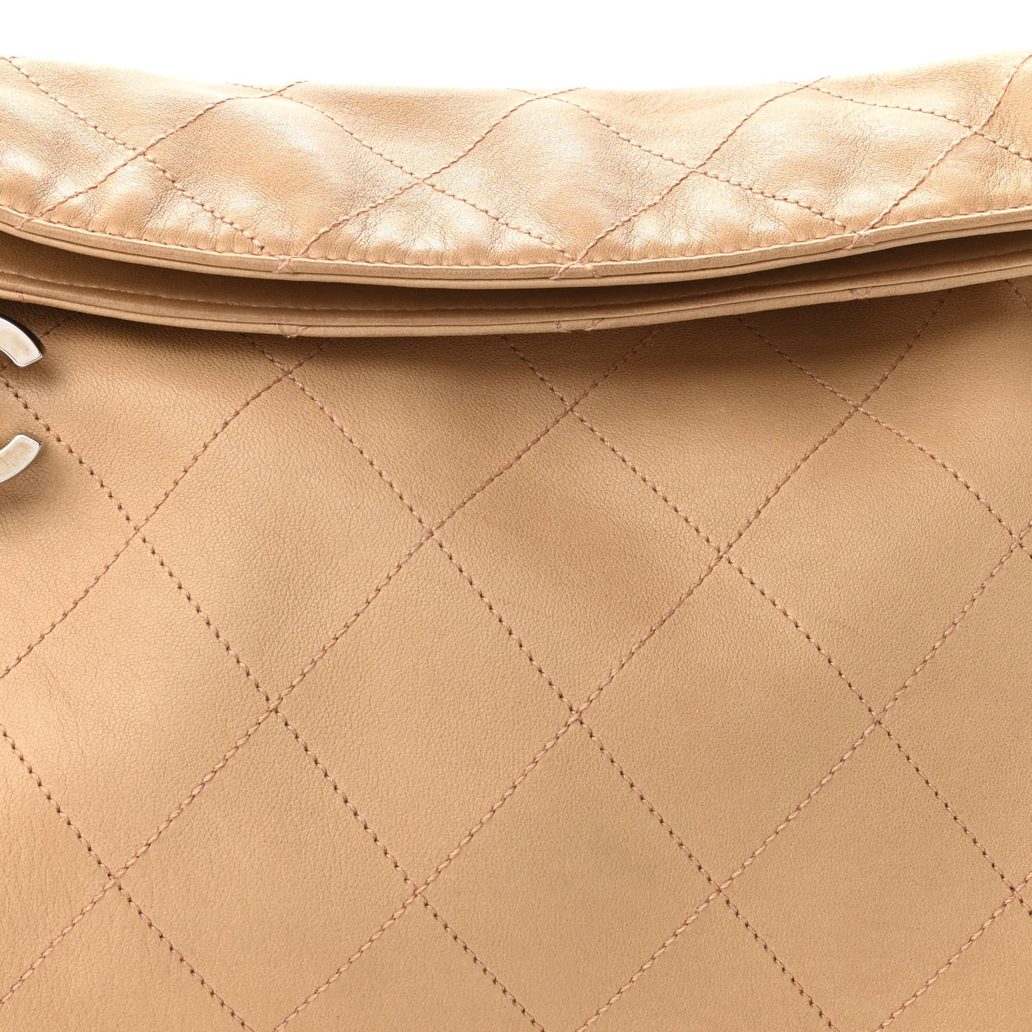 Chanel Lambskin Stitched Medium Ultimate Soft Tote Beige 7 of 11