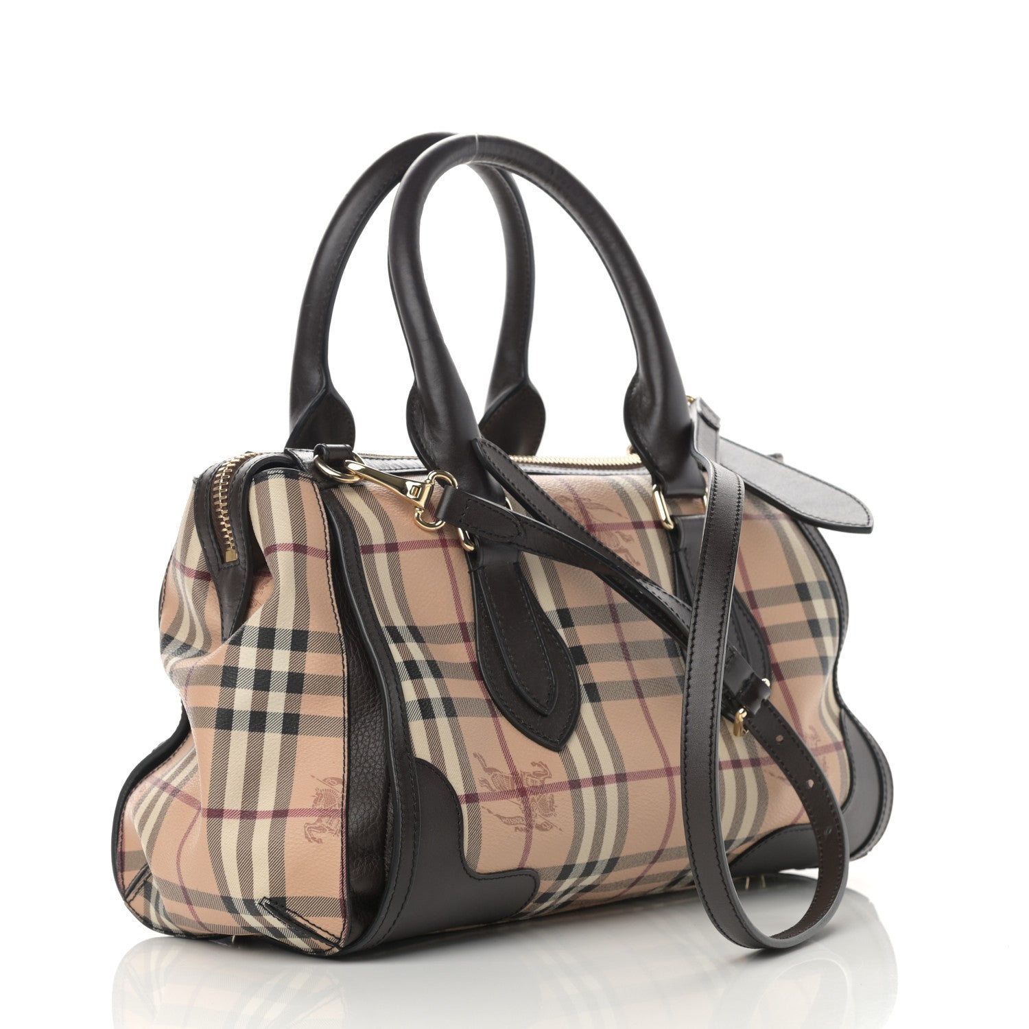 Burberry Haymarket Check Small Gladstone Chocolate 3 of 13