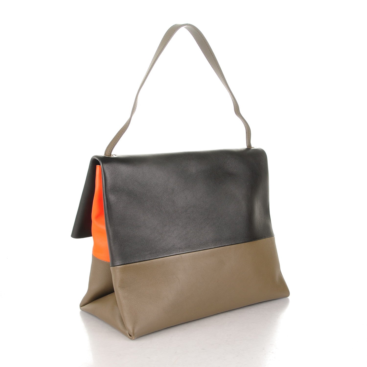 Celine Smooth Calfskin Tri-Color All Soft Shoulder Bag Black 4 of 12