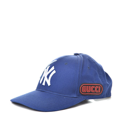 Gucci X SEGA Cotton NY Yankees Baseball Hat 55-59 Blue 1 of 9