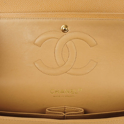 Chanel Caviar Quilted Medium Double Flap Beige 6 of 8
