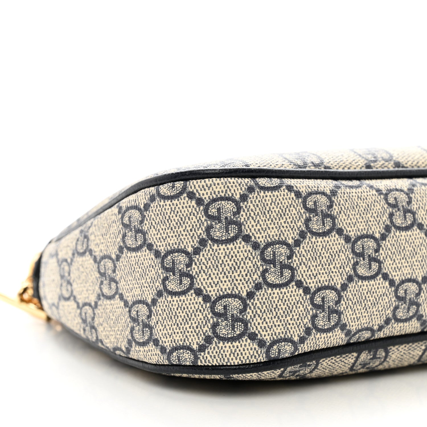 Gucci GG Supreme Monogram Textured Dollar Calfskin Web Small Ophidia GG Handbag Beige Blue 9 of 10