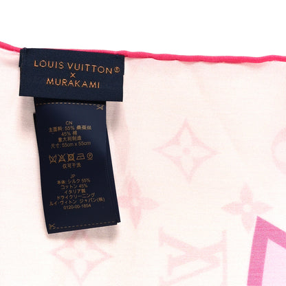 Louis Vuitton LV X TM Monogram Cherry Blossom Square Scarf Pink Red 3 of 3