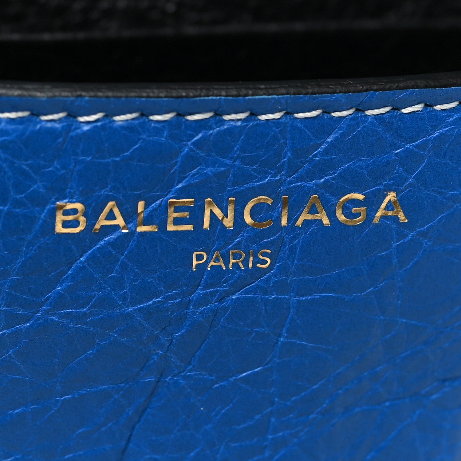Balenciaga Agneau Arena Multicolore Bazar Chain Shoulder Bag Bleu White Black 6 of 11