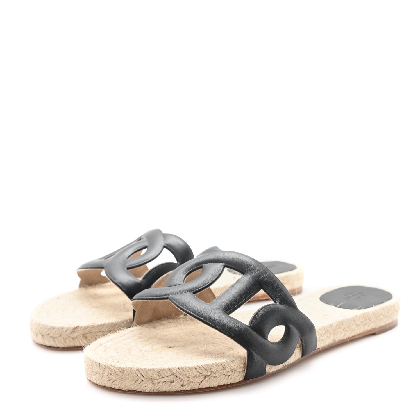Nappa Famosa Espadrille Sandals 39 Black