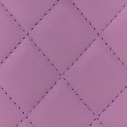 Chanel Lambskin Quilted Round Clutch With Chain Purple 8 of 13