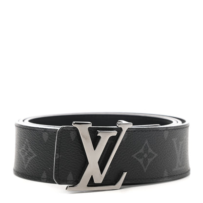 Louis Vuitton Monogram Eclipse Taigarama 40mm LV Initiales Reversible Belt 105 42 Black 1 of 5