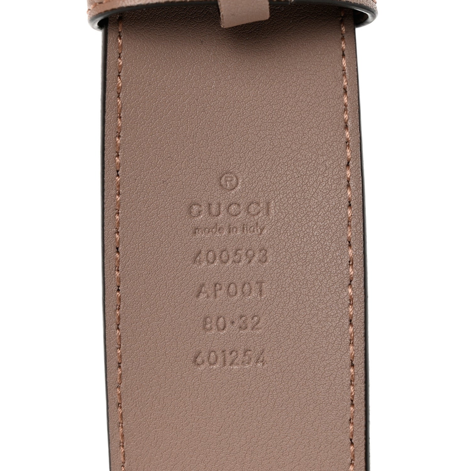 Gucci Calfskin Double G 40mm Belt 80 32 Porcelain Rose 3 of 5