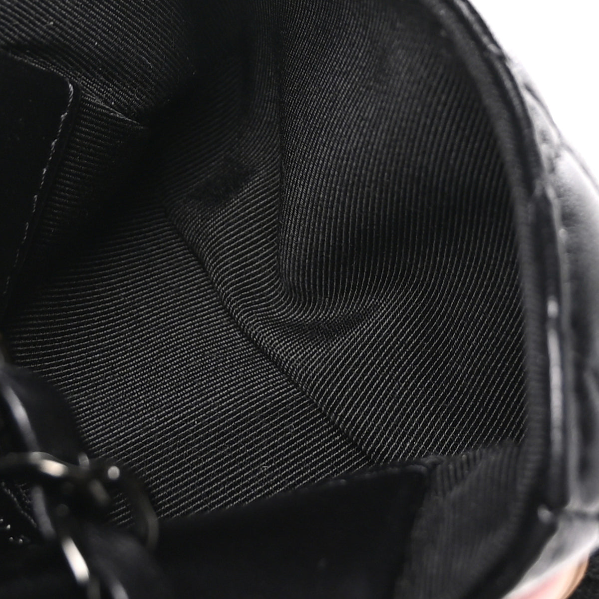 Lambskin Quilted Mini Chain Belt Bag So Black