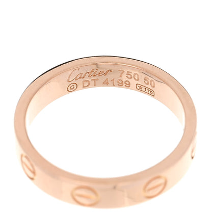 Cartier 18K Pink Gold 3.5mm LOVE Wedding Band Ring 50 5.5 4 of 4