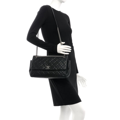 Chanel Iridescent Caviar Quilted Medium Lady Pearly Flap Black 2 of 13