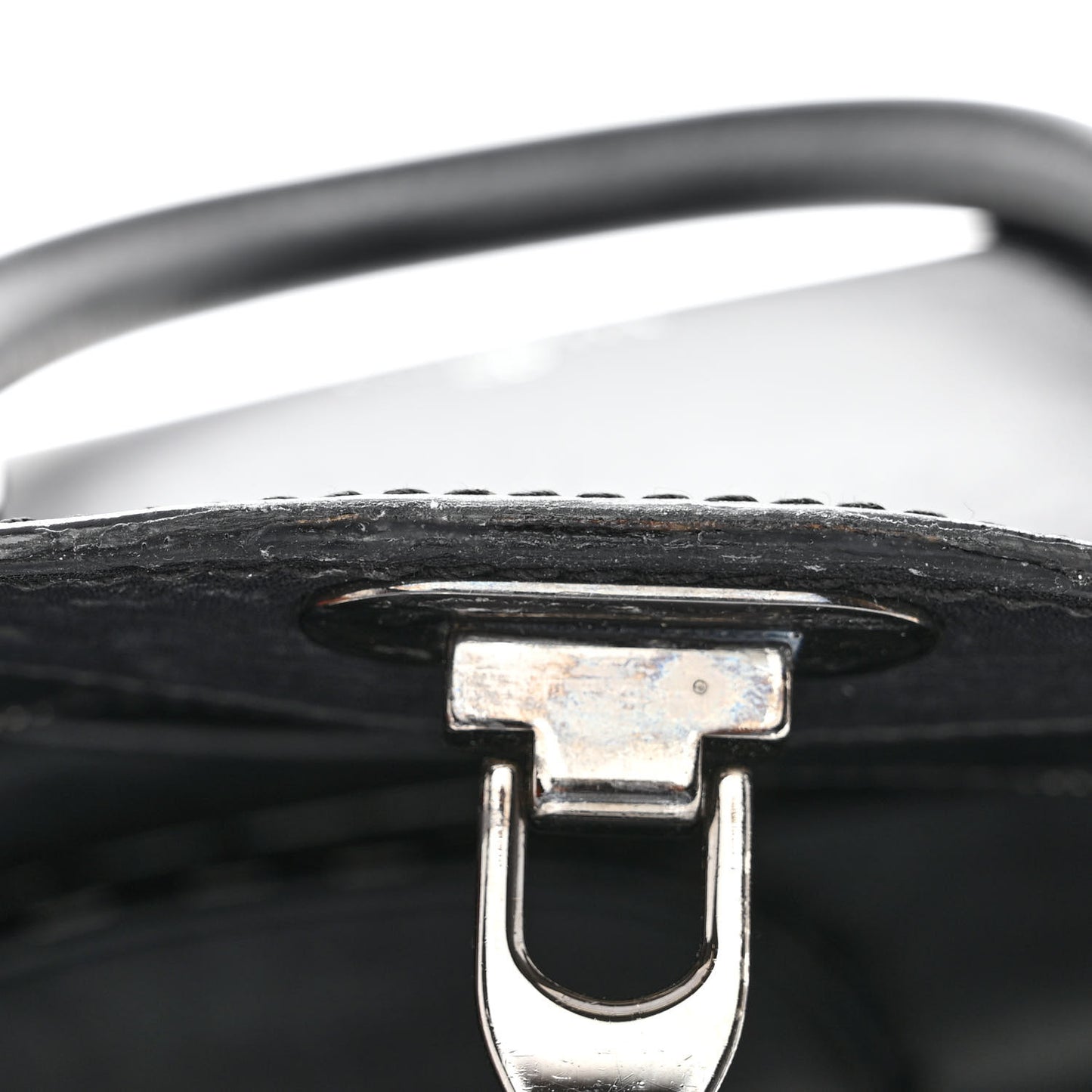Vitello Mini Rockstud Double Handle Tote Black