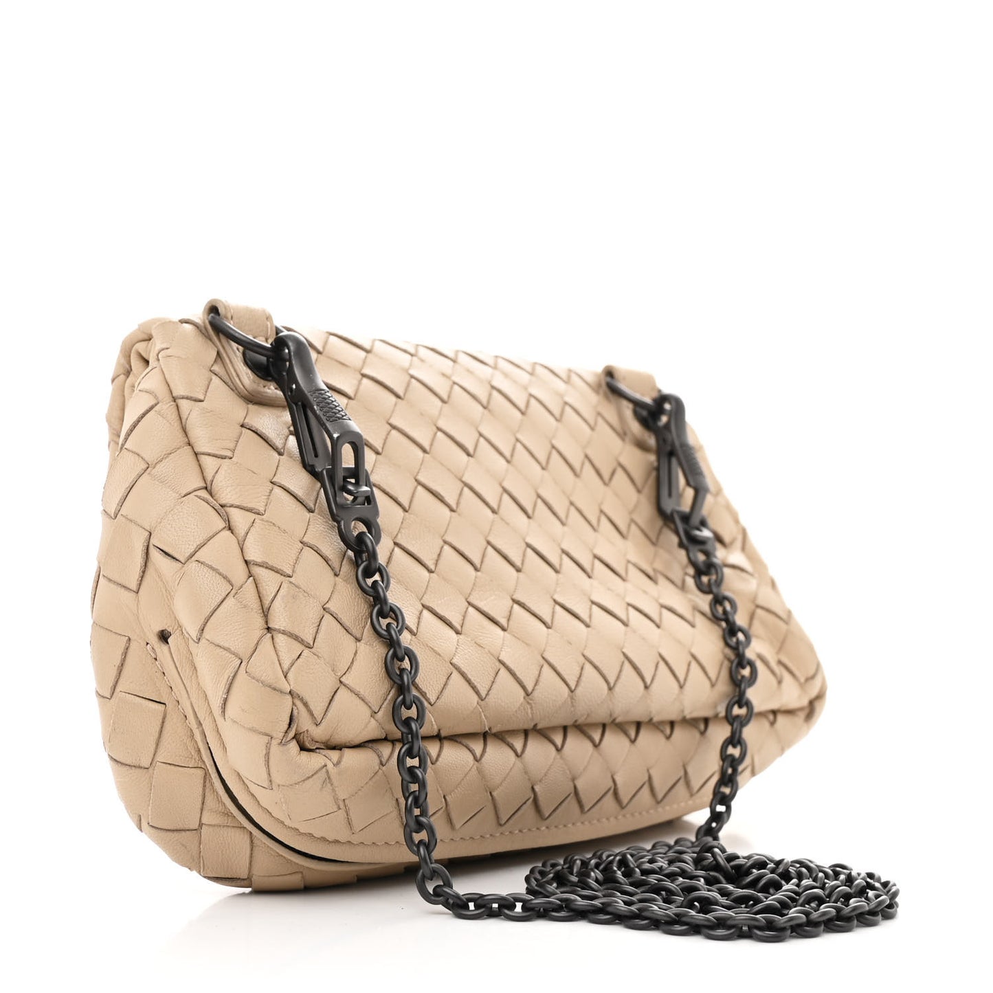 Nappa Intrecciato Mini Chain Messenger Fume