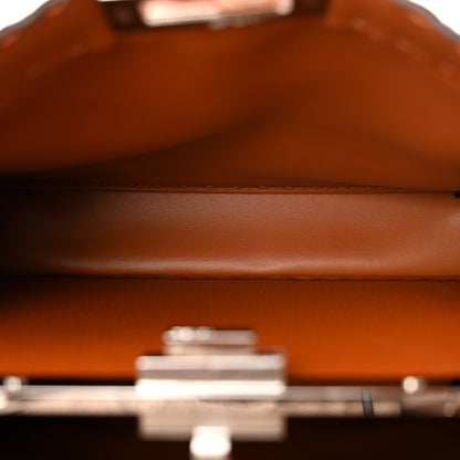 Fendi Cuoio Roma Sellerissima Nappa Sintetica Tape Stitch Medium Peekaboo I SEE U Satchel Brandy 5 of 11