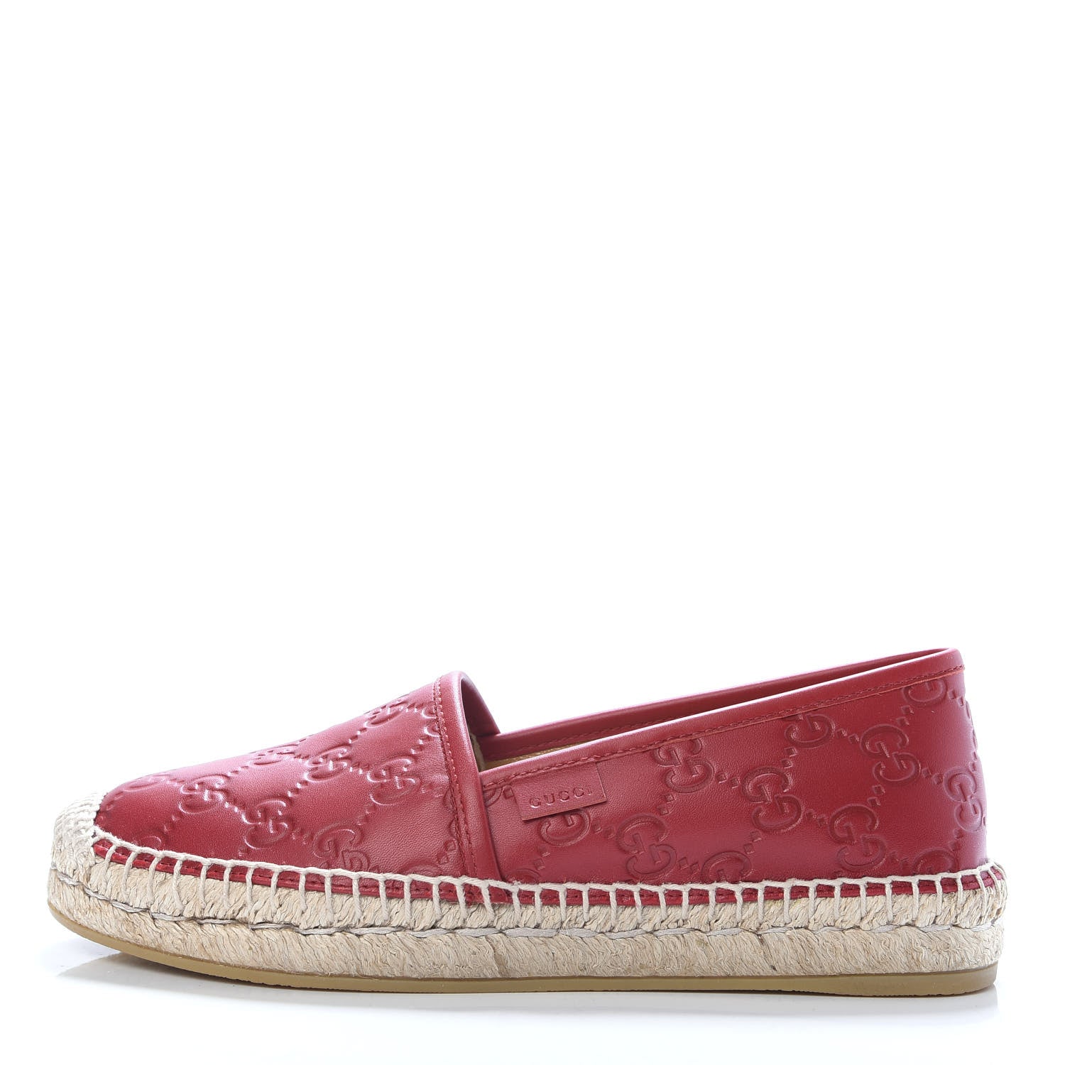 Gucci Guccissima Signature Espadrilles 35 Hibiscus Red 1 of 9