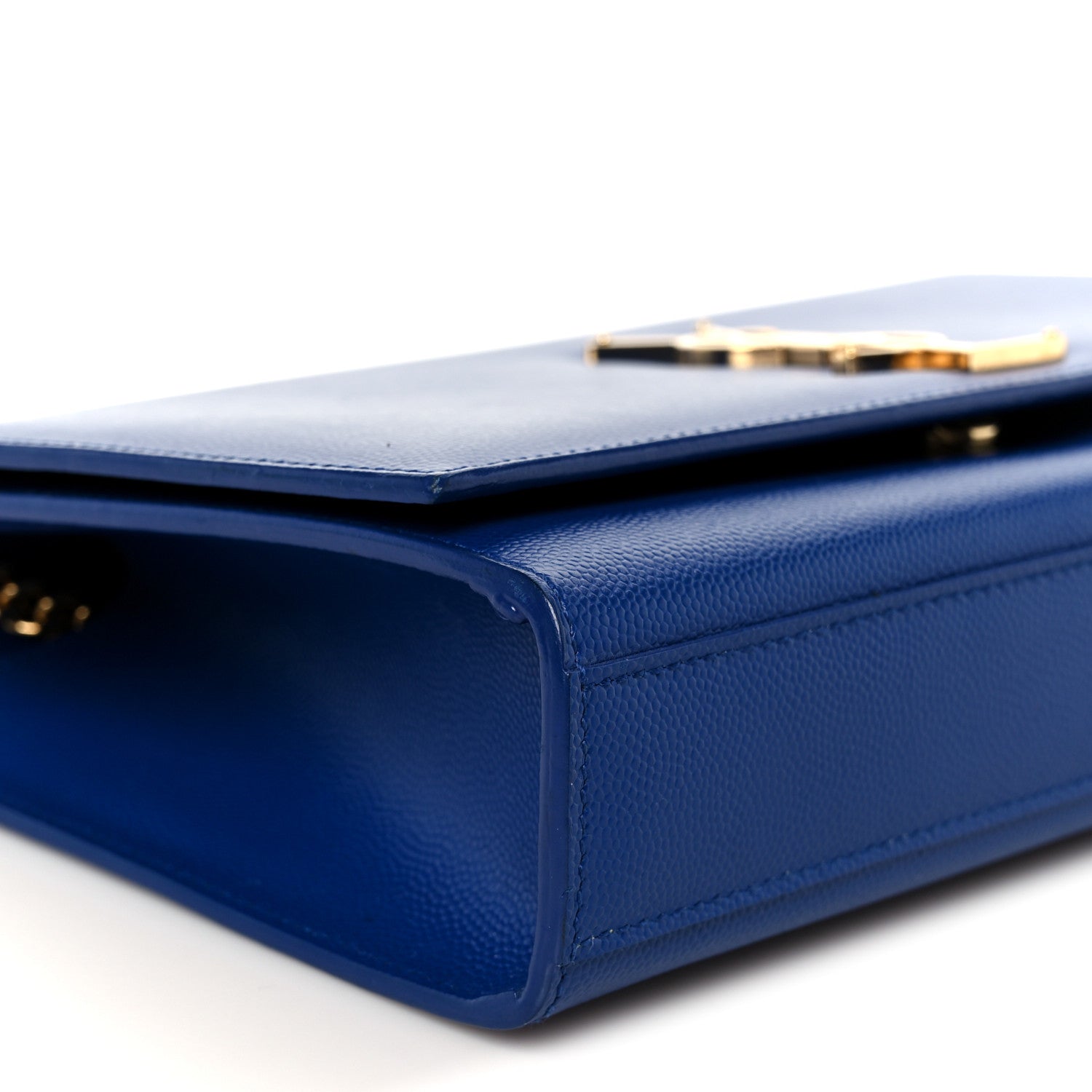 Saint Laurent Grain De Poudre Medium Classic Monogram Kate Satchel Flash Blue 10 of 12