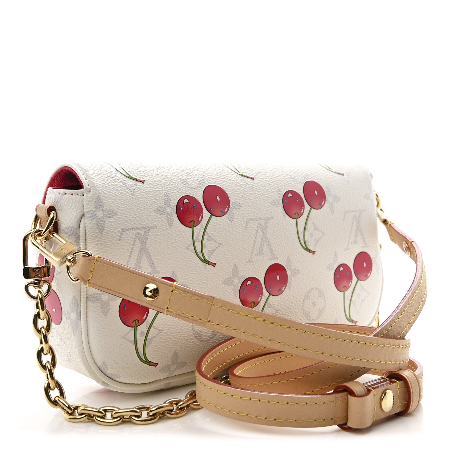 Louis Vuitton LV X TM Monogram Cerises Ivy Wallet On Chain White 3 of 9
