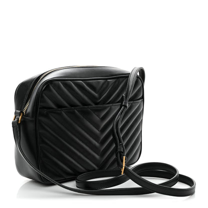 Saint Laurent Calfskin Matelasse Monogram Lou Camera Bag Black 3 of 10