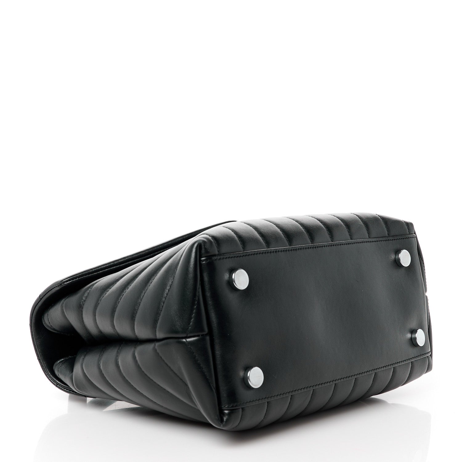 Saint Laurent Calfskin Y Quilted Monogram Medium Loulou Satchel Black 4 of 11