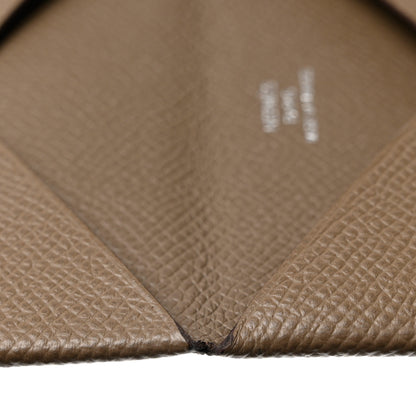 Hermes Epsom Calvi Card Case Etoupe 7 of 12
