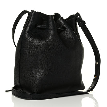 Mansur Gavriel Tumbled Calfskin Mini Bucket Bag Black 2 of 8