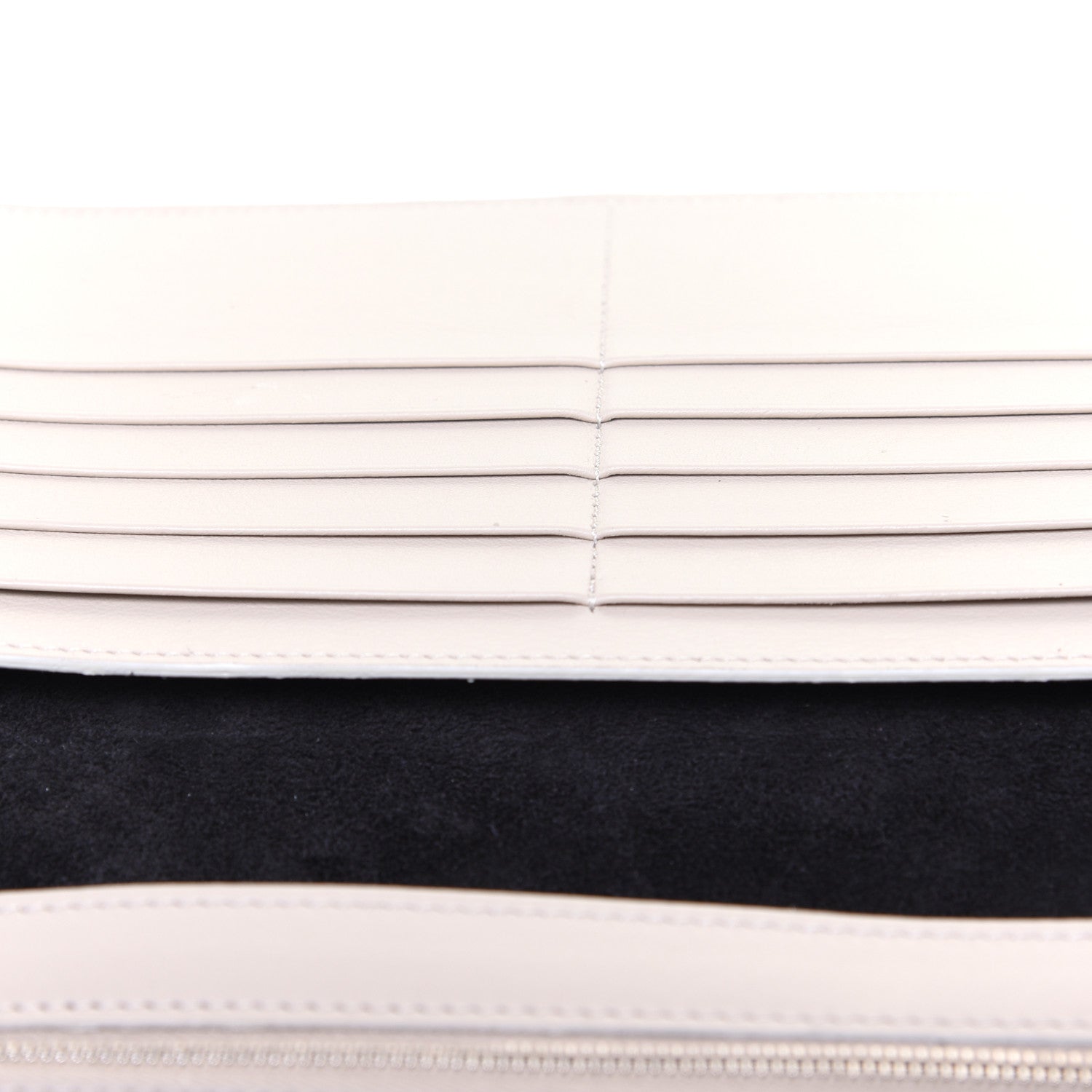 Celine Grained Calfskin Large Multifunction Strap Wallet Black Chalk 9 of 11