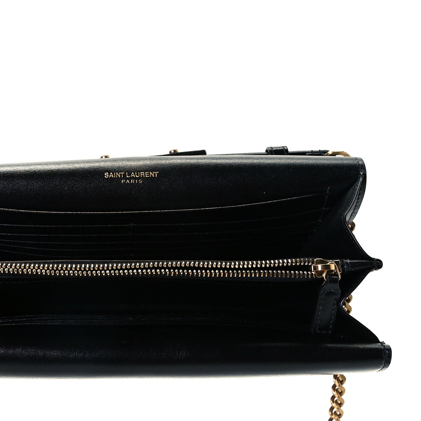 Smooth Calfskin Monogram Sulpice Chain Wallet Black