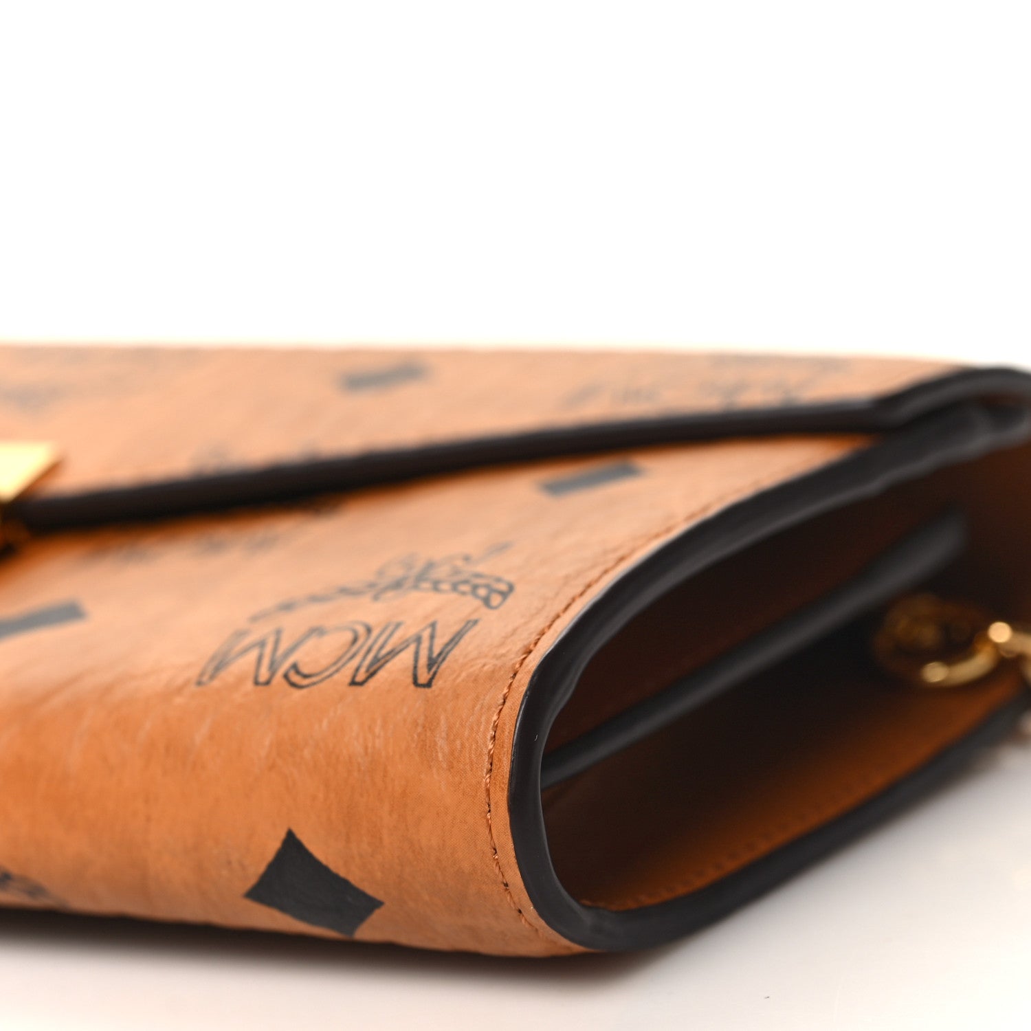 MCM Visetos Large Patricia Wallet On Chain Cognac 9 of 10