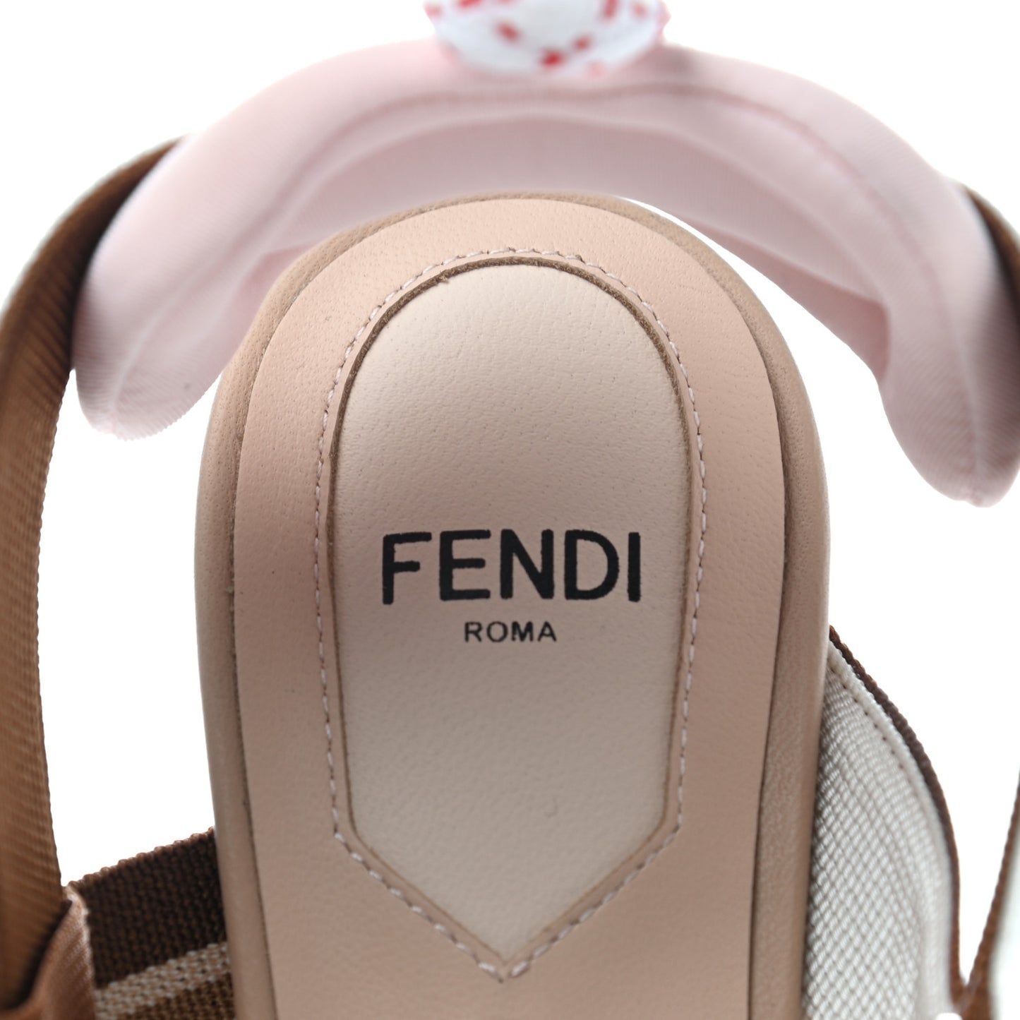 Technical Mesh FF Colibri 55mm Slingback Pumps 36 Tobacco Moro Camelia Beige Caramello