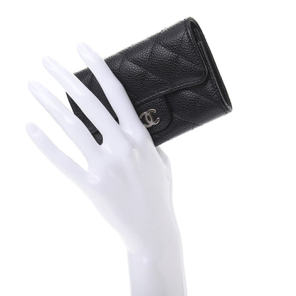 Chanel Caviar Quilted Flap Card Holder Wallet Black 2 of 9