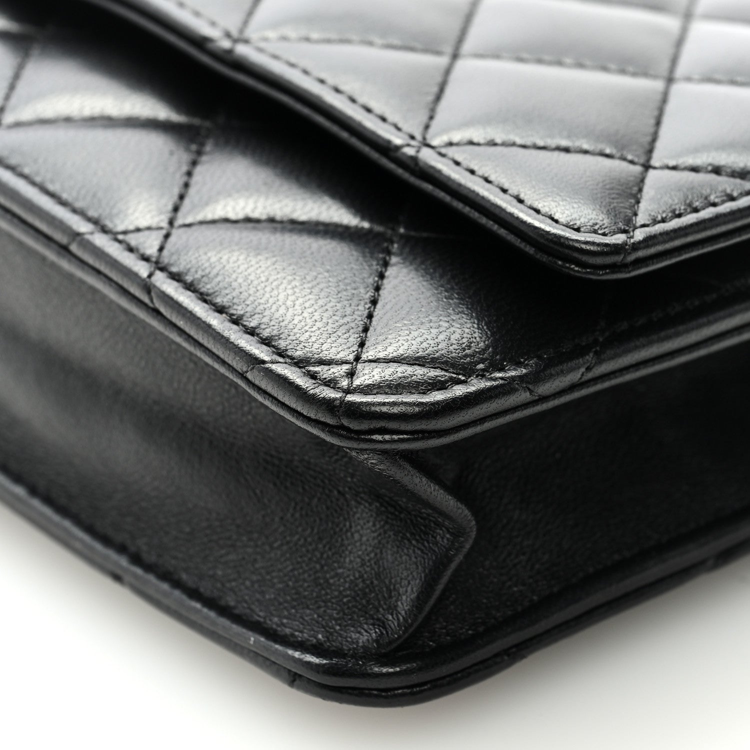 Chanel Lambskin Quilted Wallet On Chain WOC Black 9 of 9