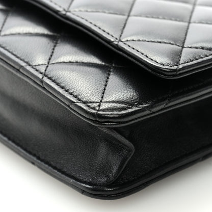 Chanel Lambskin Quilted Wallet On Chain WOC Black 9 of 9