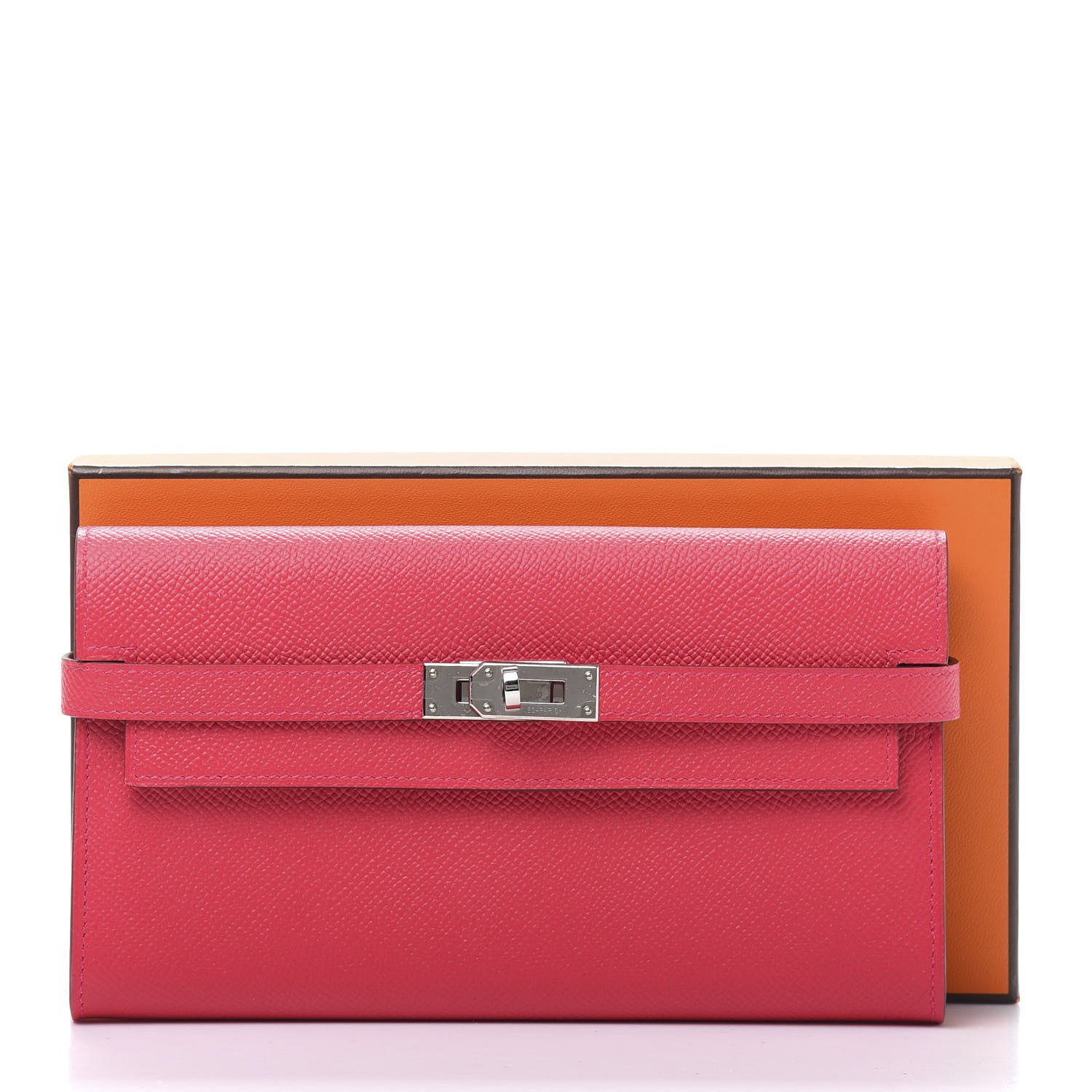 Hermes Epsom Kelly Longue Wallet Rose Extreme 10 of 10