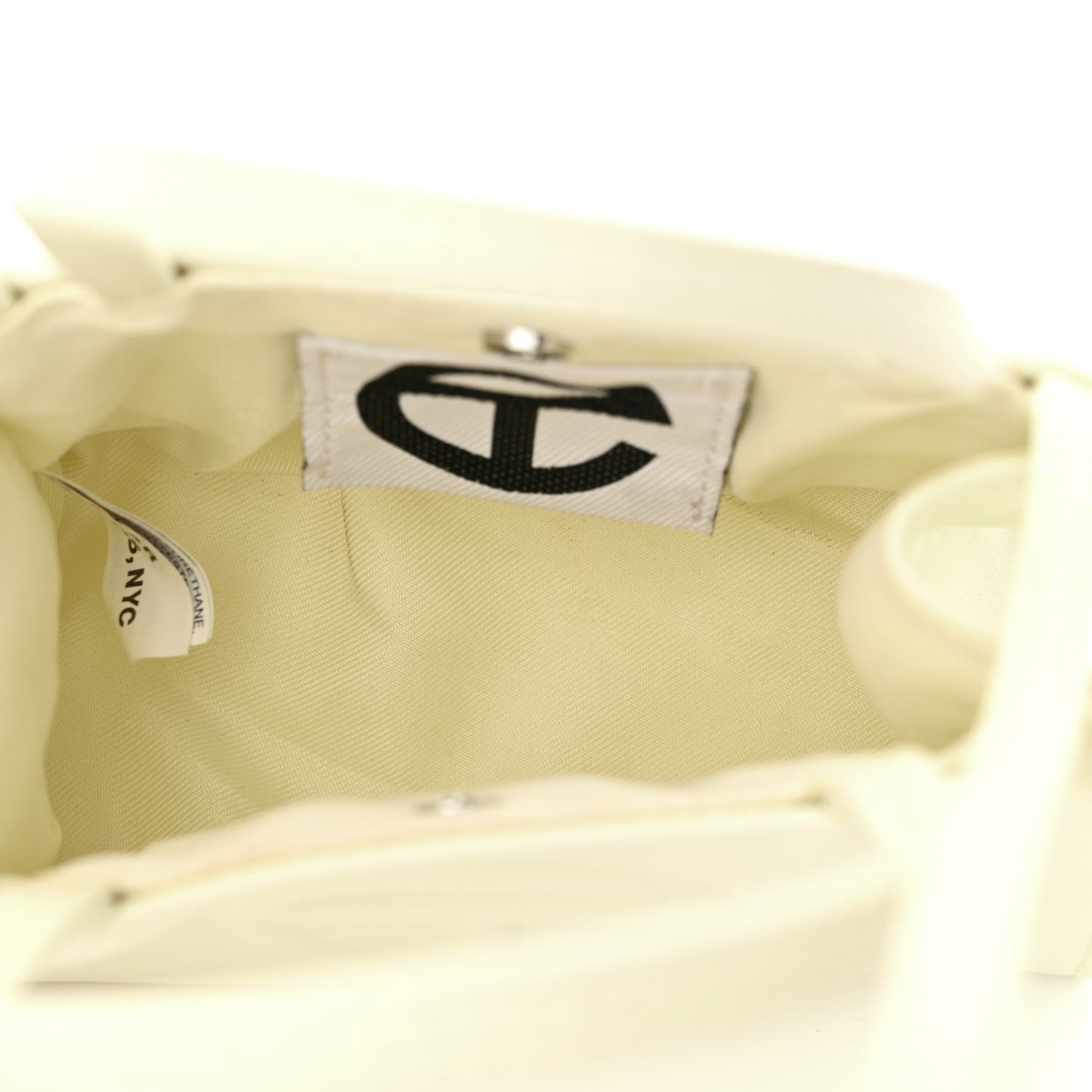 Vegan Leather Small Shopping Bag White